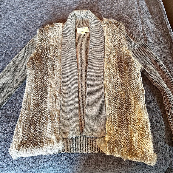 Nicole Miller Fur Cardigan - Picture 1 of 4
